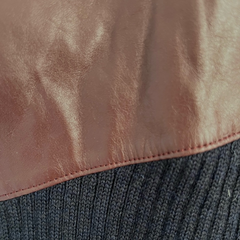 Rag & Bone Leather Patch Turtleneck - Picture 4 of 5